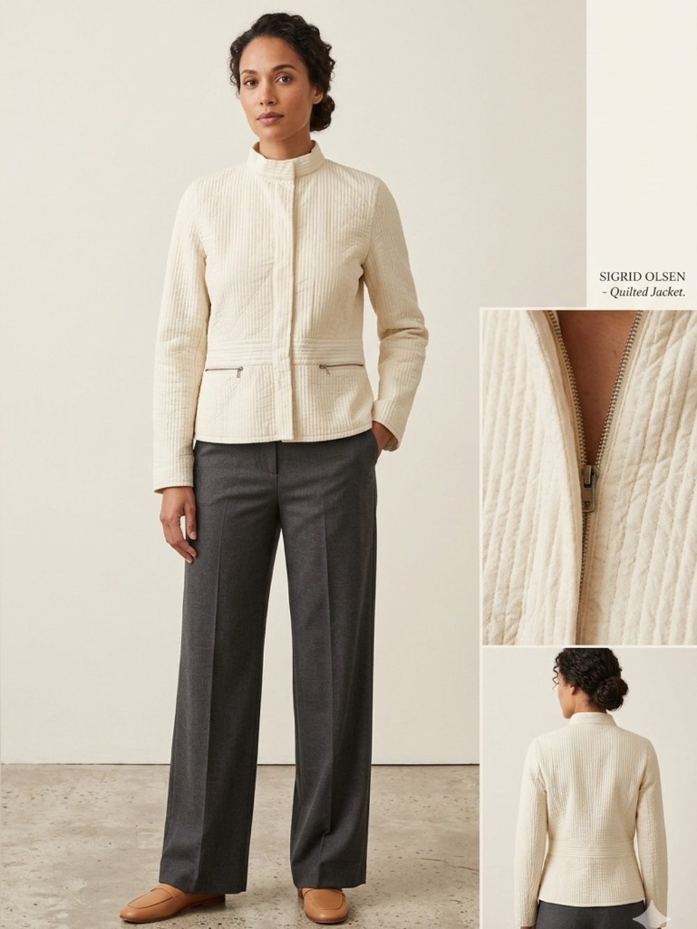 Olsen Silk Quilted Jacket